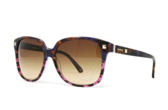 Bebe Women’s Square Sunglasses Clever BB7038 003 Purple Marble W/Brown Grad.Lens