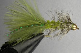 1 dozen (12) – Woolly Bugger – Olive & Grizzly – Bead Head