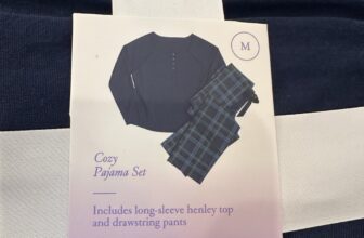 Stars Above Cozy Pajama 2 piece Set Size M Navy Plaid