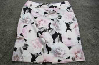Review Straight Pencil Skirt 14 Rear Split Lined Rear Zip Floral