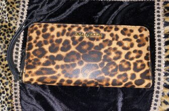 Enzo Angiolini Leopard Print Wallet Zip Around Organizer Credit Card Holder