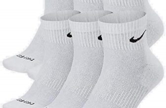 Nike Everyday Plus Cushion Drifit Men’s Ankle Socks, Size Large WHİTE 6pairs