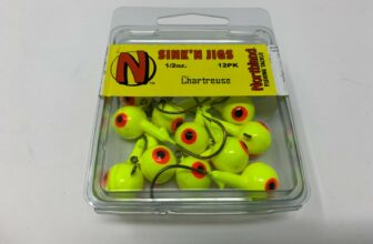 12 Pack   Northland Tackle SNJ6-12-10 Sink’N Jig 12/Bag Bait, Chartreuse, 1/2 oz