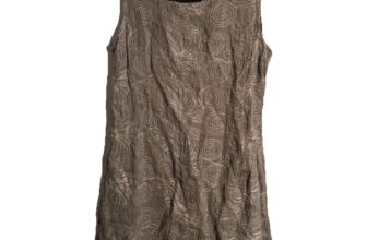 Lina Tomei Linen Embroidered Shift Dress XL Lagenlook Minimalist Boho Coastal