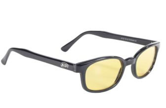 Original X-KD’s Biker Shades Sunglasses Black Frames w/ Yellow Lenses
