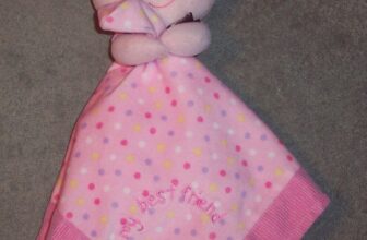 Lovey Security Blanket Garanimals Pink Plush EXC Best Friend Brown Hair Girl