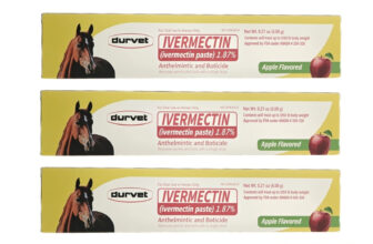 Lot of 9 Horse Dewormer Paste 1.87% – Apple Flavor – EXP: 10/2027+