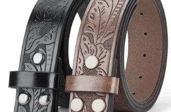 Western Belt Handmade Strap Men’s Full Grain Leather No Buckle Cowboy Rodeo Belt