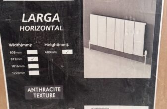 Anthracite Reina Horizontal Designer Aluminium Radiator Panel Heating 600 x 812