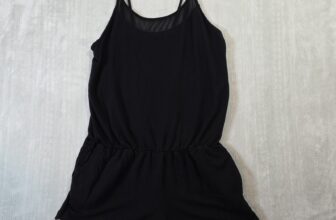 ALO Yoga Women’s Black Sleeveless Playsuit – Romper Size Large