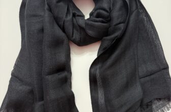 Love Quotes Meditation Black scarf Linen/Viscose 70×30″