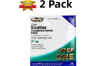 Rugby Clear Nicotine 21mg Transdermal System Patch Step Exp 06/2028-2 PACK
