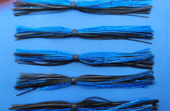 5 silicone Skirt BLACK/BLUE #5-9185 Lure Spinnerbait Buzz Tackle