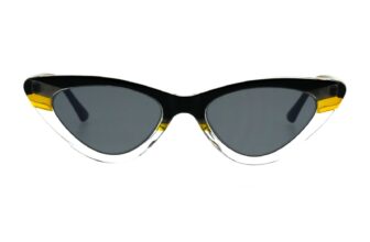 Womens Lolita Skinny Cateye Sunglasses Striped Retro Fashion UV 400