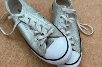 Converse All Star Silver Metallic Low Top Canvas Trainers