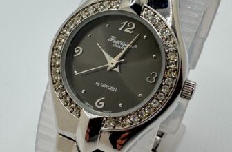 Vintage Gruen Precision Quartz Watch Women Silver Japan Analog New Batter 6.5″