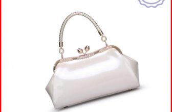 ZiMing Shiny Patent Leather Handbags Women Vintage Kiss Lock Tote Bags with Meta