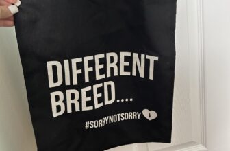 Breakups to Makeup Reusable Tote Bag, “Different Breed,# Sorry Not Sorry”, NEW