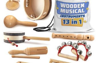 Percussion Instruments for Adults – 13-Piece Music Instruments Kit with Durab…
