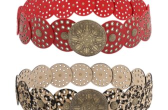 Women Decorative Belt Subculture Round Disc Belt Pants Belt Western Waistband