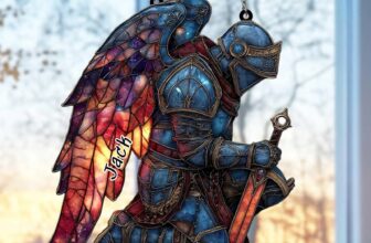 Christian Archangel Michael Acrylic Window Hanging Decor