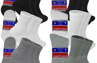 3,6,12 Pairs Diabetic Crew Circulatory Socks Health Women Cotton 9 10-15
