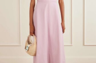 Veronica Beard Dress Seersucker Halter Midi Mackey $ 548 Size 4