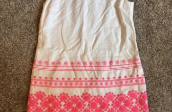 Vineyard Vines Womens Size 6 White Pink Summer Shift Dress Short  Embroidered