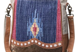 KB OHLAY KB480 Cross Body Upcycled Wool Upcycled Canvas Hair-On Genuine Leather