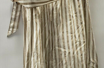Ava & Viv Womens plus Strap Maxi Dress Elastic Waist Ivory Stripe size 2X nwt