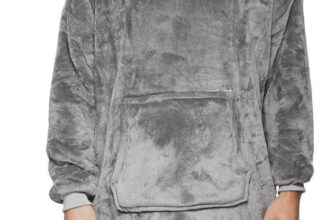 Unisex Hoodie Blanket Hoodie Wearable Sweatshirts Shaggy Sherpa Fleece Oversized