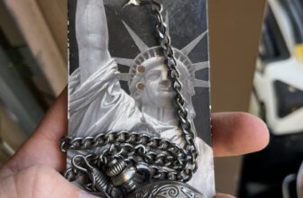 🕰️ Vintage Statue of Liberty Pocket Watch – Quartz Movement Japan–NYC Souvenir