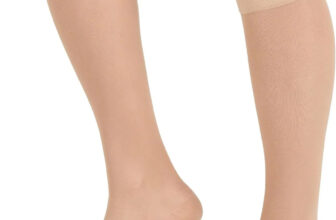 2 Pairs Sheer Compression Socks for Women – 15-20 mmHg Knee High Sheer Compressi