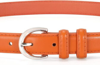 Women Leather Belt for Jeans Pants Fashion Ladies Skinny Belt for Dresses Thin B