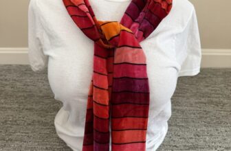 orange striped scarf