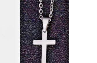 Simple pendant CROSS CRUCIFIX CHRISTIAN FAITH PRAY 18″ Silver necklace men women