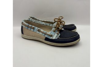 Sperry Top Sider Blue And Tan Boat Shoes Women Size 6