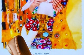 ICON Shoes Gustav Klimt “The Kiss” Brown Leather Women Mocassins, Loafers – 8.5M