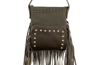 American West Women’s Studded Fringe Handbag – 7285120