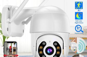 8MP Wireless IP Camera WIFI Outdoor CCTV PTZ Smart Home Security Cam Audio 4K UK