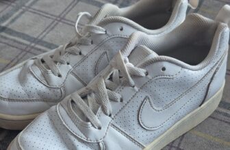 Nike AV3171 White Leather Low-Top Lace-Up Trainers UK 5.5 Standard Fit