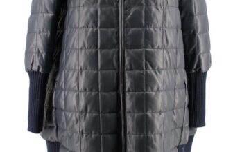 Helen Yarmak Women’s Black Lamb Skin Hooded Puffer Coat Insulated Full Zip S