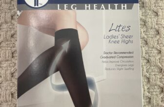 TRUFORM Leg Health Lites 1763BL-M Medium, Black, Ladies Knee Highs 8-15 mmHg