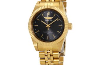 Invicta Specialty Black Dial Yellow Gold-tone Ladies Watch 29406