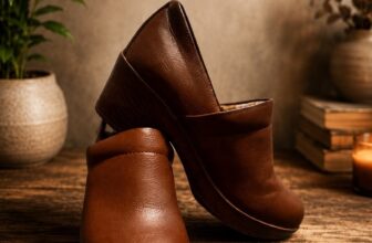 b.o.c. Brown Leather Slip-On Clogs — Classic Comfort