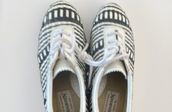 Aerogreen Black/White Woven Golf Shoes