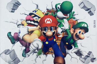 Super Mario Brothers Removable Wall Sticker 21″x 14.5″ 3D Decal Kids Home Decor