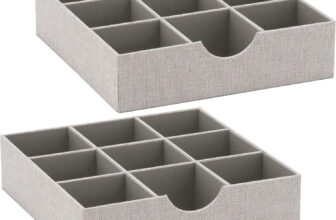 Household Essentials Drawer Organizer Tray 2 Pack, Gray