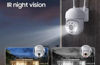 UK 1080P IP Camera Wireless WIFI Outdoor CCTV HD PTZ Smart Home Security IR Cam