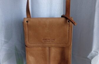 American Leather Co. Tan Leather Crossbody Bag Purse – New with Tags